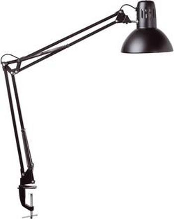 Stolní úsporná lampa Maul study s klipsem, E27, 60 W, černá