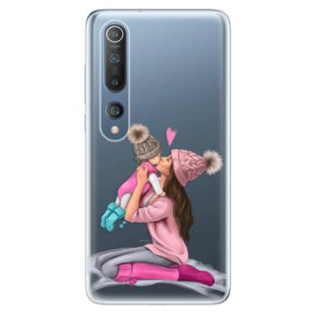 Odolné silikonové pouzdro iSaprio - Kissing Mom - Brunette and Girl - Xiaomi Mi 10 / Mi 10 Pro