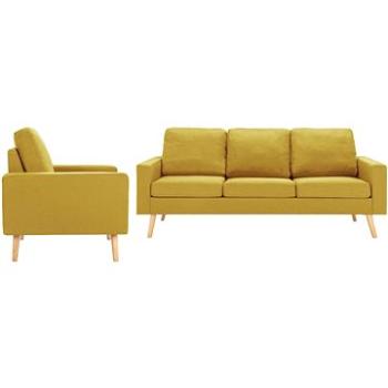 2dílná sedací souprava textil žlutá (3056630)