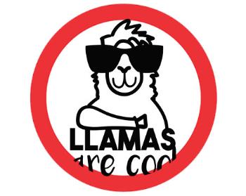 Samolepky zákaz - 5ks Llamas are cool