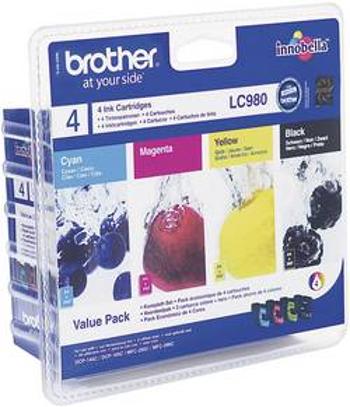 Brother Ink LC-980 originál kombinované balení černá, azurová, purppurová, žlutá LC980VALBP