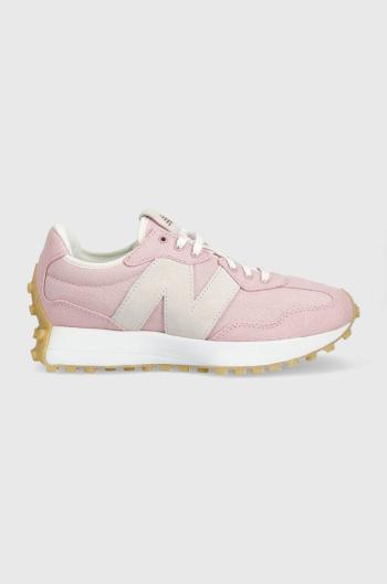 Sneakers boty New Balance Ws327uc růžová barva