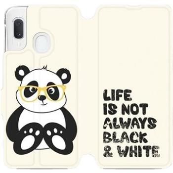 Flipové pouzdro na mobil Samsung Galaxy A20e - M041S Panda - life is not always black and white (5903226907267)