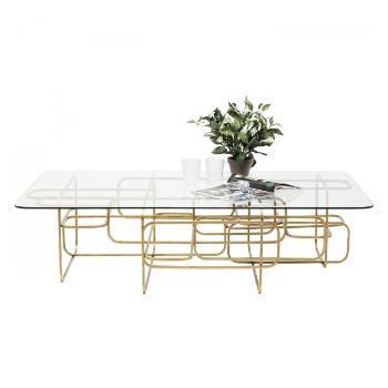 Konferenční stolek Meander Gold 140 × 80 cm