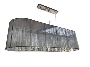 Oválné šedé závěsné světlo Venezia Grey - 110*30cm / 5*E14 8500111010032