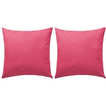 Venkovní polštářky 2 ks 60 × 60 cm růžové