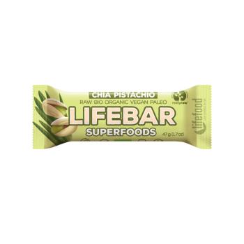 Tyčinka Lifebar chia a pistácie 47 g BIO LIFEFOOD