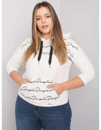 Dámská mikina plus size s nápisem MADISON ecru