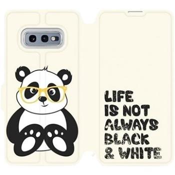 Flipové pouzdro na mobil Samsung Galaxy S10e - M041S Panda - life is not always black and white (5903226813766)