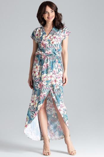 Vícebarevné květované šaty L033