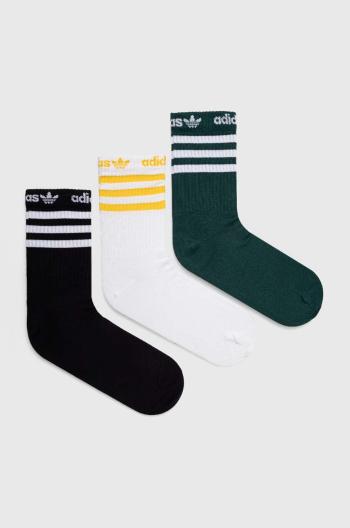 Ponožky adidas Originals 3-pack černá barva, IU2681