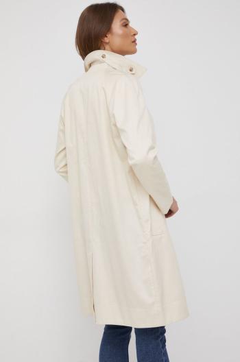 Kabát Calvin Klein dámský, béžová barva, přechodný