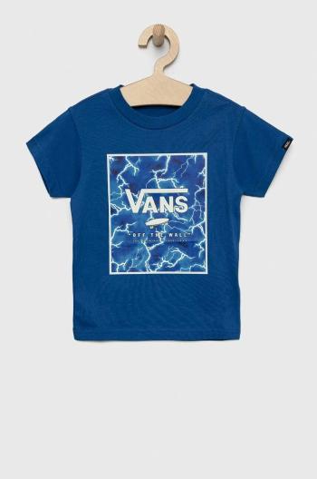 Dětské bavlněné tričko Vans BY PRINT BOX KIDS BLBLU s potiskem