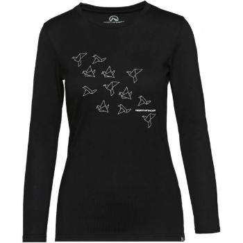 Northfinder SEWIRA Dámské bavlněné tričko s potiskem, černá, velikost XL