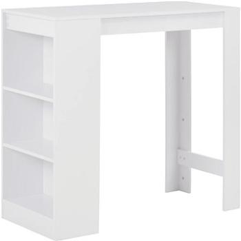 Barový stůl s regálem bílý 110x50x103 cm (280211)