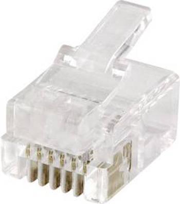 RJ45 konektor econ connect MPL66 - zástrčka, rovná RJ12 čirá, 1 ks