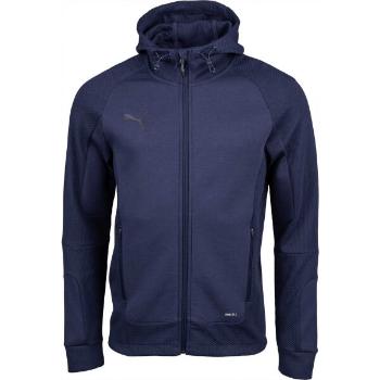 Puma TEAMCUP CASUALS HOODED JACKET Pánská tréninková mikina, tmavě modrá, velikost M