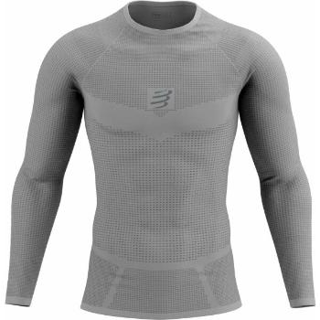 Compressport ON/OFF BASE LAYER LS TOP M Pánské funkční triko, šedá, velikost L