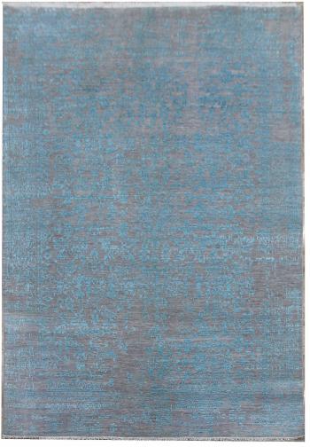 Diamond Carpets koberce Ručně vázaný kusový koberec Diamond DC-JK 1 Silver/light blue - 275x365 cm Modrá