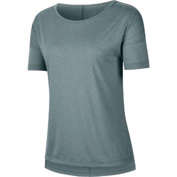 Nike SHORT-SLEEVE YOGA TRAINING TOP Dámské tričko na jógu, zelená, velikost XS