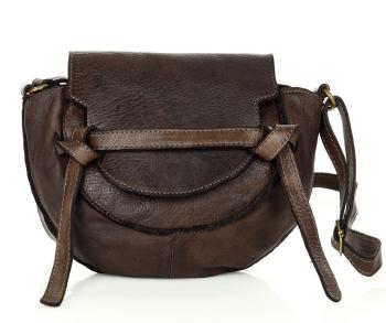 MARCO MAZZINI HNĚDÁ KOŽENÁ CROSSBODY KABELKA V82C Velikost: ONE SIZE