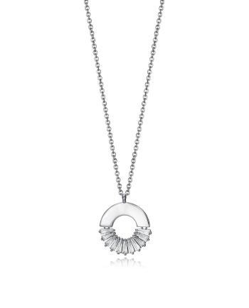 Viceroy Stříbrný náhrdelník se třpytivým kruhovým přívěskem 15109C000-38