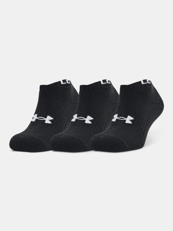 Under Armour Core No Show Ponožky 3 páry Černá