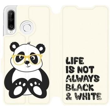 Flipové pouzdro na mobil Huawei P30 Lite - M041S Panda - life is not always black and white (5903226896837)