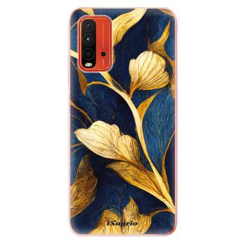 Odolné silikonové pouzdro iSaprio - Gold Leaves - Xiaomi Redmi 9T