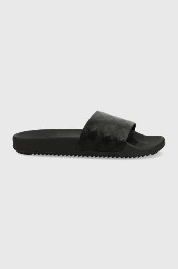 Kožené pantofle Emporio Armani pánské, černá barva
