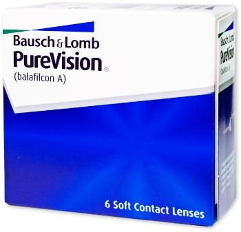 Bausch & Lomb PureVision měsíční kontaktní čočky -4,00 6 ks