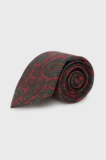 Hedvábná kravata Polo Ralph Lauren červená barva