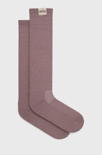 Ponožky ze směsi vlny Eivy růžová barva