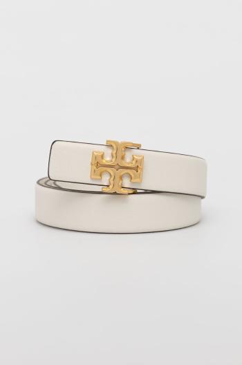 Kožený pásek Tory Burch dámský, průhledná barva