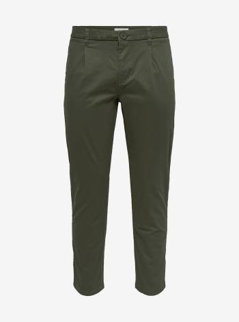 Zelené chino kalhoty ONLY & SONS Cam