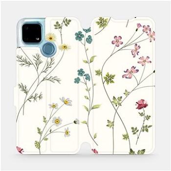 Flip pouzdro na mobil Realme 7i - MD03S Tenké rostlinky s květy (5903516587582)