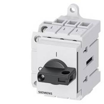 Odpínač Siemens 3LD31301TK11, 25 A, 690 V/AC 1 spínací kontakt, 1 rozpínací kontakt černá 3pólový 16 mm²