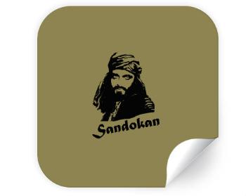 Samolepky čtverec - 5 kusů Sandokan