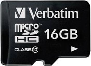 Pamětová karta microSDHC Verbatim 16GB, Class 10