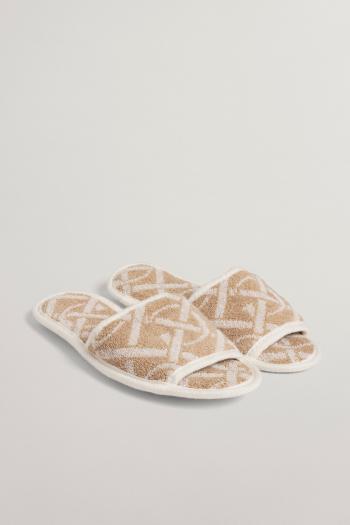 DOMÁCÍ OBUV GANT MONOGRAM SLIPPERS hnědá S/M