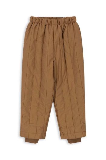 Dětské kalhoty do deště Konges Sløjd JUNO PANTS hnědá barva, KS101312