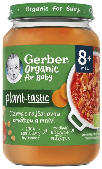 Gerber Organic 100% rostlinný příkrm cizrna s rajčatovou omáčkou a mrkví 190 g