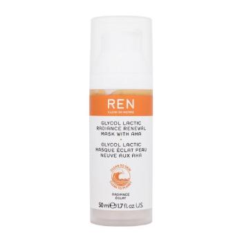 REN Clean Skincare Radiance Glycolic Lactic Radiance Renewal Mask With AHA 50 ml pleťová maska pro ženy na rozjasnění pleti; na unavenou pleť