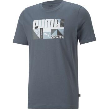 Puma MONOGRAM GRAPHIC TEE Pánské triko, modrá, velikost XL