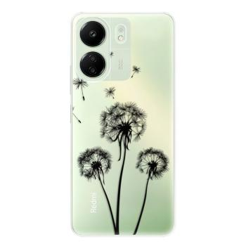 Odolné silikonové pouzdro iSaprio - Three Dandelions - black - Xiaomi Redmi 13C