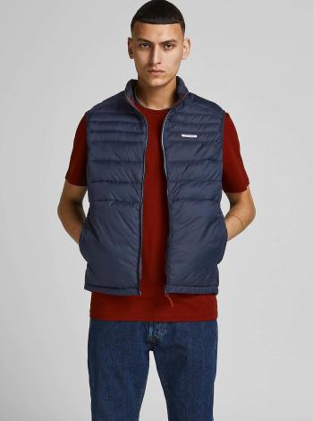 Tmavě modrá prošívaná vesta Jack & Jones Ace