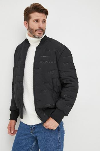 Bomber bunda Armani Exchange černá barva, zimní