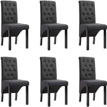 Jídelní židle 6 ks tmavě šedé textil (276966)