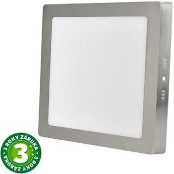 Avide přisazený LED panel 12W denní čtvercový matný chrom (ACSMNW-S-12W-ALU-SN)