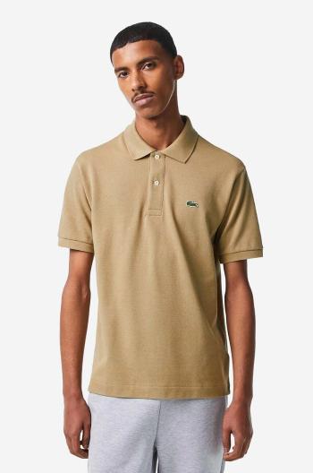 Bavlněné polo tričko Lacoste béžová barva, L1212-001